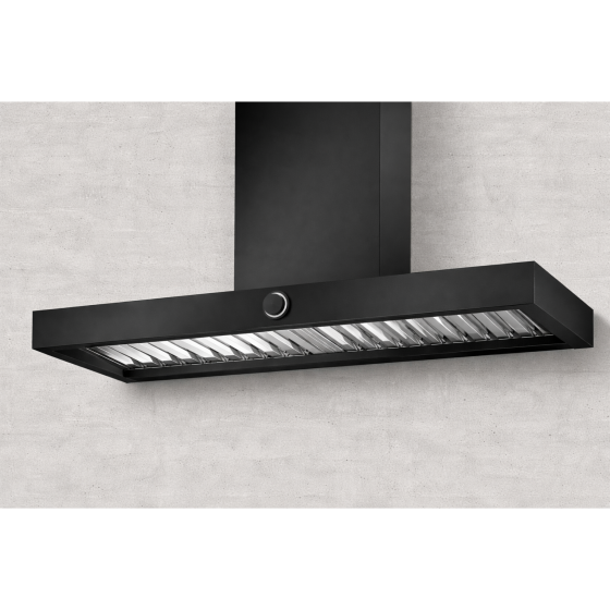 AIRFORCE Vis Boxy AN/A/120 120cm Μαύρο Απορροφητήρας Εντοιχιζόμενος Τζάκι